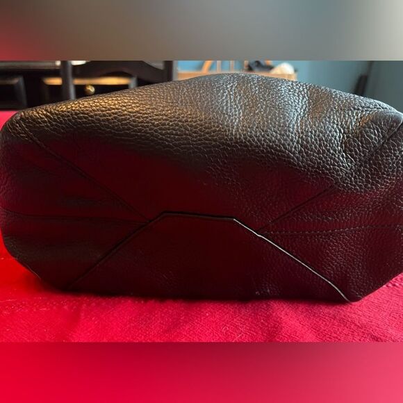 Michael Kors Valerie Medium Black Pebbled‎ Leather Backpack With Gold Hardware
